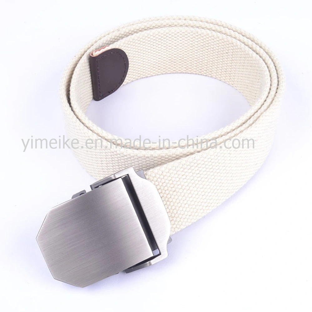 China Factory OEM Durable Buckle Classical Casual Men Canvas Fabric Belt