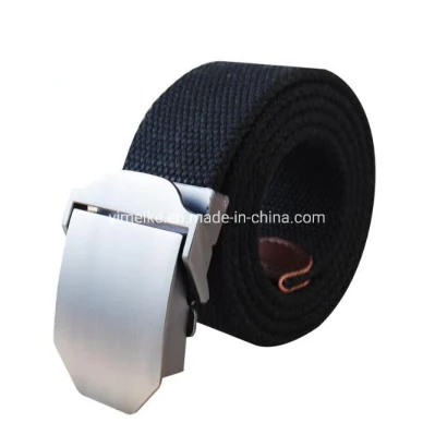 Cinturón casual clásico de la tela de la lona de los hombres de la hebilla durable del OEM de la fábrica de China